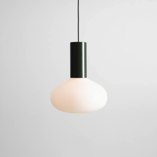 Skandynawska lampa wisząca Flo Moss M 7000G26_M owalna zielona