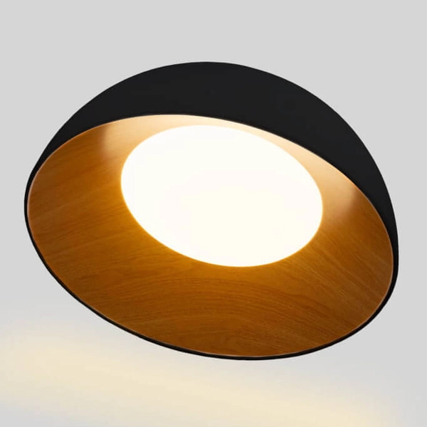 Nasufitowa lampa Piano ABR-POCC-24-B Abruzzo półokrąg drewniana czarna