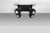 Plafon LAMPA sufitowa SL.0446 kwadratowa OPRAWA reflektorki kule balls czarne