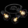 Druciana LAMPA sufitowa PRISKA 54017-3 Globo metalowa OPRAWA plafon industrialne reflektorki spirala czarna