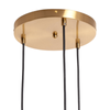 Kulista wisząca lampa Palazzo ABR-LWPAL-3XE27 szklana kule balls białe złote