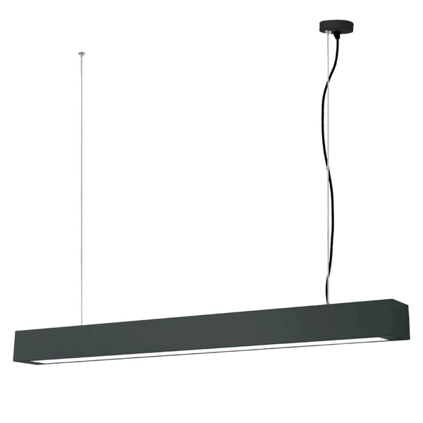 LAMPA wisząca IBROS LP-7001/1P 20 BK-93 24/4 Light Prestige prostokątna OPRAWA metalowy ZWIS LED 24W 4000K listwa czarna