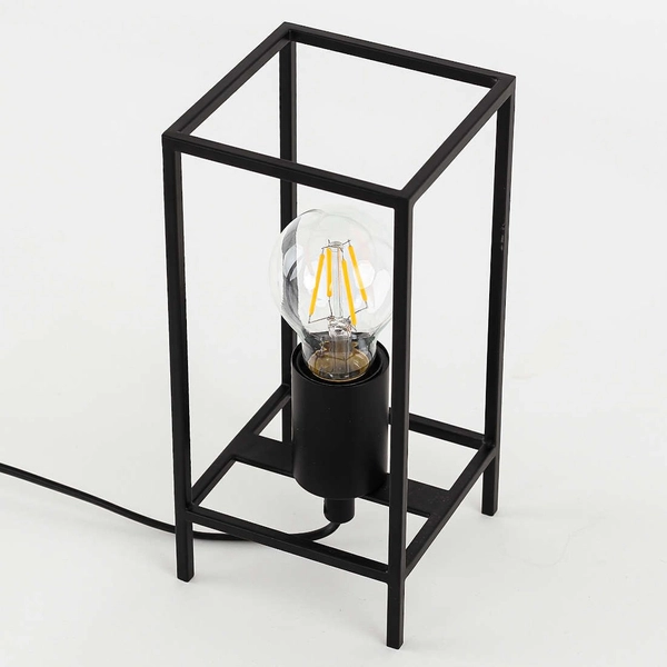 Industrialna LAMPKA stojąca MELANDO TB-3343-1S-BK Italux stołowa LAMPA gabinetowa czarna