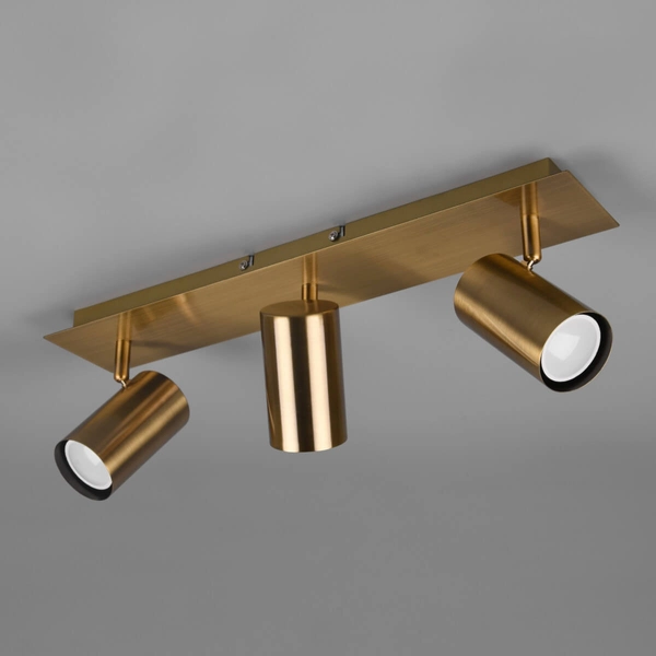 Metalowa lampa sufitowa VANTOS DL304802400 Trio do kuchni mosiądz