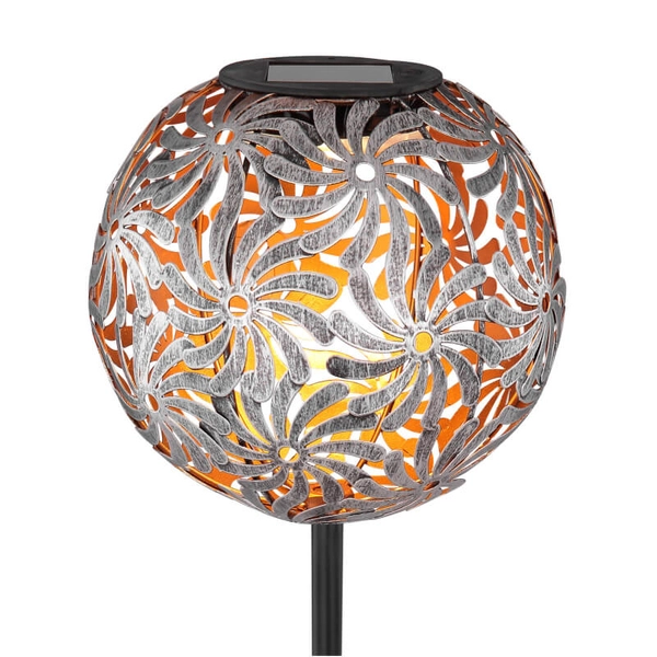 Lampa zewnętrzna Solar 33632 Globo LED 0,06W 3000K ball kula IP44 srebrna