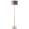 Salonowa lampa podłogowa Highclere 112570 z abażurem brązowa nikiel