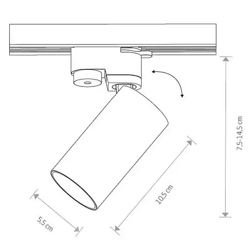 Spot PROFILE MONO 7584 do 1-obwodowego systemu szynowego biały