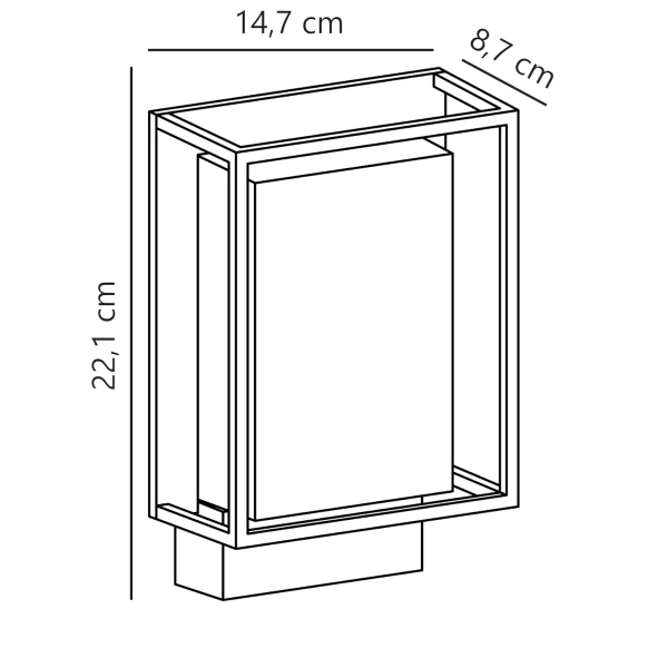 Kinkiet ścienny z czujnikiem ruchu NESTOR 49041003 IP44 czarny