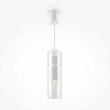 Szklana wisząca lampa tubka Dynamics MOD326PL-01W biała
