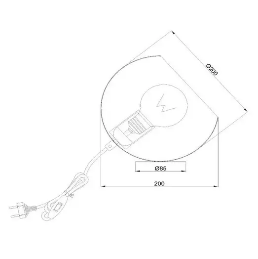Nocna lampka kulista Doredos 51500/20/55 Lucide kula ball czerwona