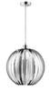 Kulista lampa wisząca Zucca 304100106 crystal glamour do salonu chrom