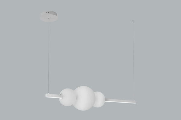 Wisząca lampa sypialniana Sandra LED 48W 3000K nad łóżko biała