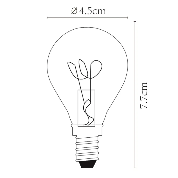 Żarówka bańka LED 49046/03/62 Lucide E14 3W 2200K 120lm bursztynowa
