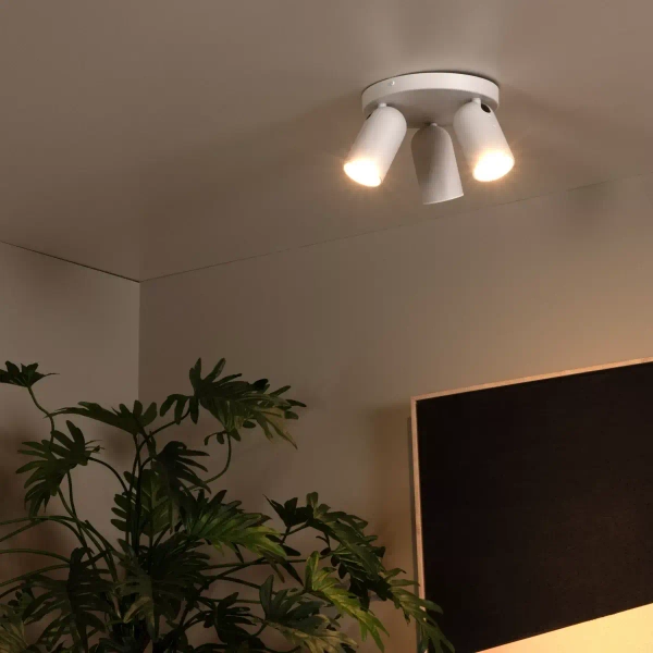 Lampa sufitowa z regulacją PUNCH 13958/13/31 Lucide potrójna biały