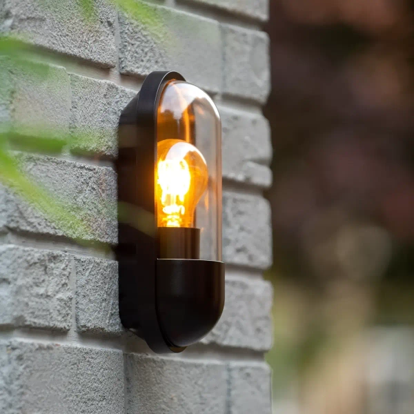 Kinkiet na ścianę CAPSULE 29897/01/30 Lucide IP54 loft czarna