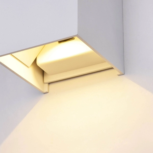 Kinkiet na taras lampa ścienna Fulton O572WL-L6W LED 6W kostka biała