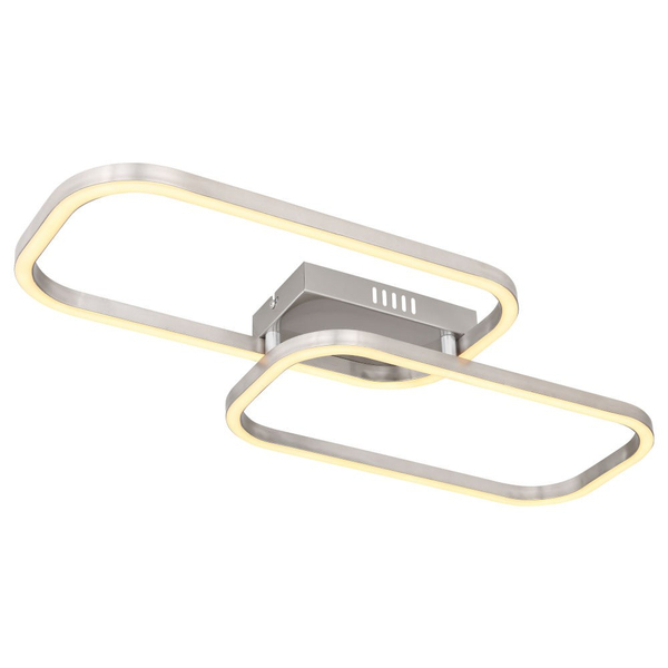 Nowoczesna LAMPA sufitowa SILLA 67262D Globo metalowe ramki LED 16W 3000K do salonu nikiel