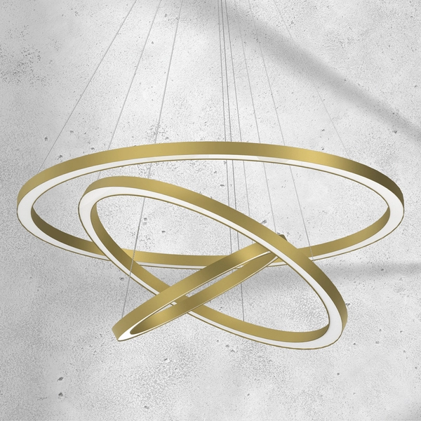 Lampa wisząca Galaxia ML8425 ring do salonu LED 85W złoty