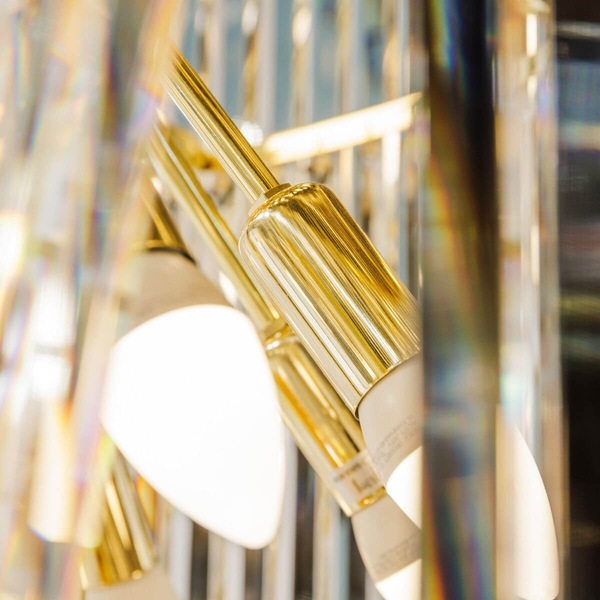 Zawieszana lampa Luxe 19002/40-GLD Zuma pałacowa crystal złota