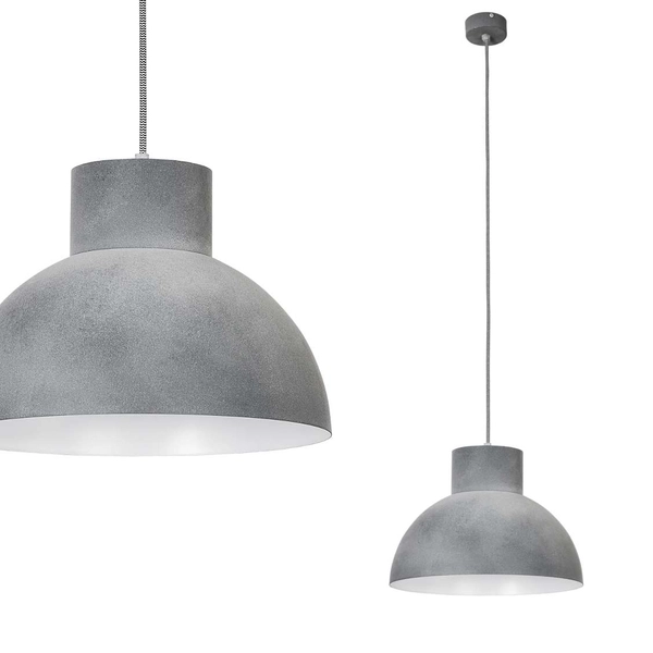 Industrialna LAMPA wisząca WORKS 6510 Nowodvorski metalowa OPRAWA kuchenna ZWIS high bay nad wyspę kopuła szara