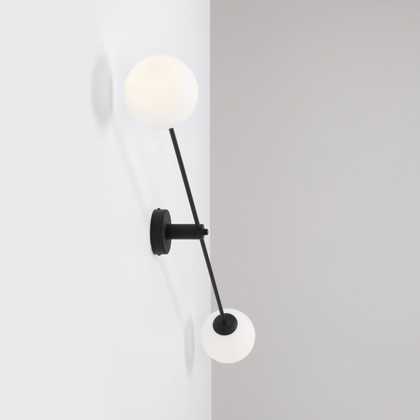 Regulowana lampa ścienna Ohio 1081D1 Aldex metalowy kinkiet czarny biały