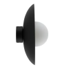 Lampa ścienna do jadalni Slate 10934 mleczna kula tarcza czarny