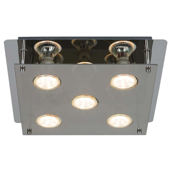 LAMPA sufitowa NAOMI 2642 Rabalux kwadratowa OPRAWA plafon przydymiony chrom