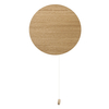 Drewniana lampa ścienna Minimal 9377 okrągły kinkiet z włącznikiem