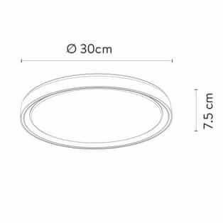 LAMPA sufitowa NURIA 79182/18/30 Lucide plafoniera OPRAWA okrągła natynkowa LED 18W 2700K plafon czarny