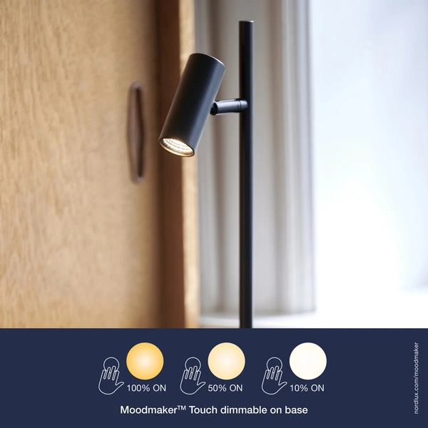 Minimalistyczna lampka stojąca Omari 2112245003 Nordlux regulowana czarna