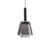 Wisząca lampa loftowa BUENO czarna 31-50441 1xGx53 szklana nad wyspę