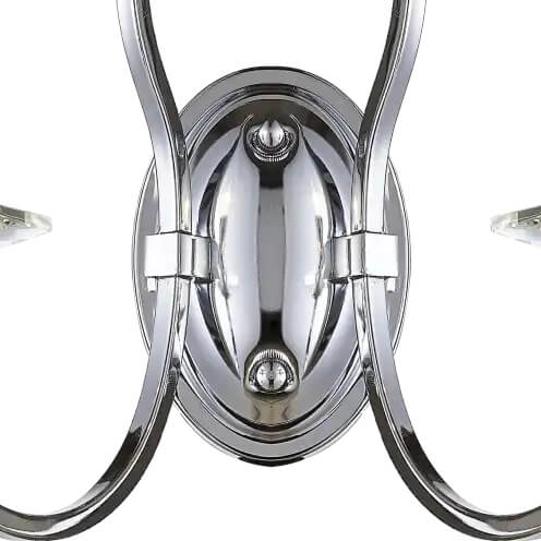 Pałacowy kinkiet Riga W02779CH Cosmolight metal kryształ srebrny