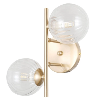 Ścienna lampa szklane kule Toledo WL-40717-2-HBR złoty przezroczysty
