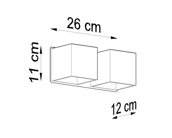 Kinkiet LAMPA ścienna SL.0658 loftowa OPRAWA metalowa cubes kostki szare