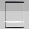 Zwisająca lampa do salonu TIRAQUE LE44630 LED 55W 3000K plate czarna biała