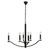 Lampa wisząca na łańcuchu Hims 310514 antyk candles czarna