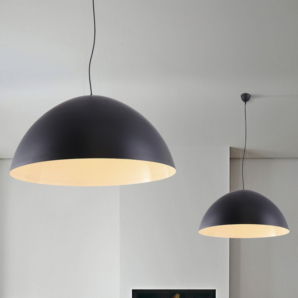 Metalowa lampa wisząca Magma AZ1402 Azzardo biała czarna