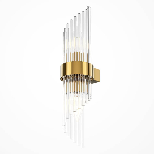 Kinkiety ścienny do jadalni Frame MOD174WL-02G Maytoni tuba metalowa złota