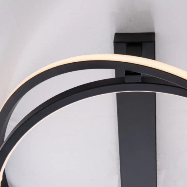 Ringowa sufitowa lampa 22016 LED 56W 3000K do sypialni czarny