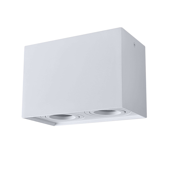 Prostokątna LAMPA sufitowa HADAR Q2 313133 Polux downlight metalowy regulowany biały