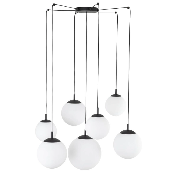 Lampa wisząca do sypialni Esme 4794 bańki pająk czarna biała