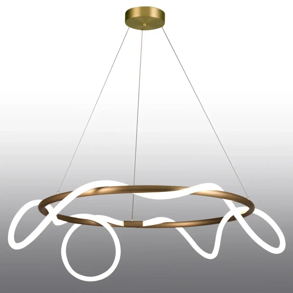 Ledowa lampa wisząca Fanstasia ST-9282R/D60 Step 68W sznur biały złoty