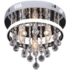 Glamour lampa sufitowa Pallas LED 20W 4000K salonowa chrom biała