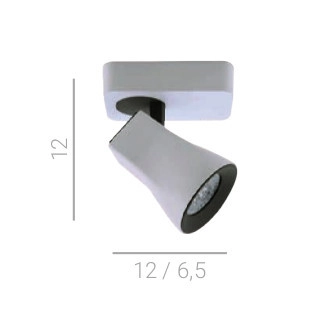 Kinkiet LAMPA ścienna VALENTINA FH31761A11 Italux metalowa OPRAWA regulowany reflektorek biały