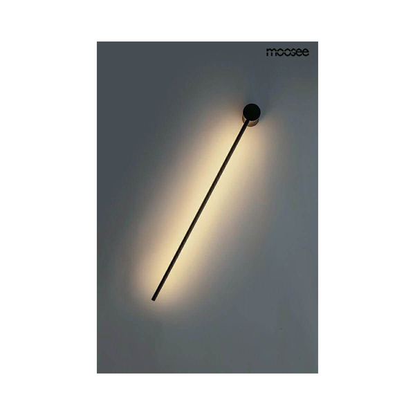 Minimalistyczna lampa ścienna Ombre listwa LED 8W czarna