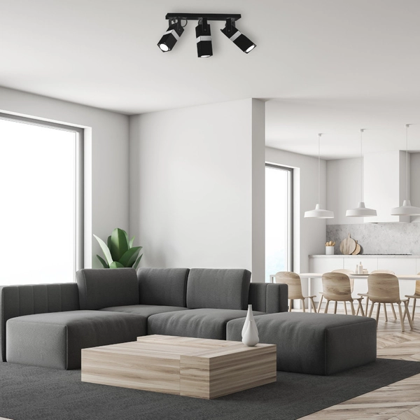 Regulowana LAMPA sufitowa VIDAR MLP6286 Milagro prostokątna OPRAWA plafon tuby metalowe czarne