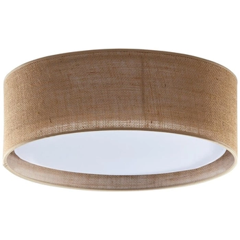 Sufitowa lampa rustykalna Juta 6584 TK Lighting okrągła jutowa brązowa