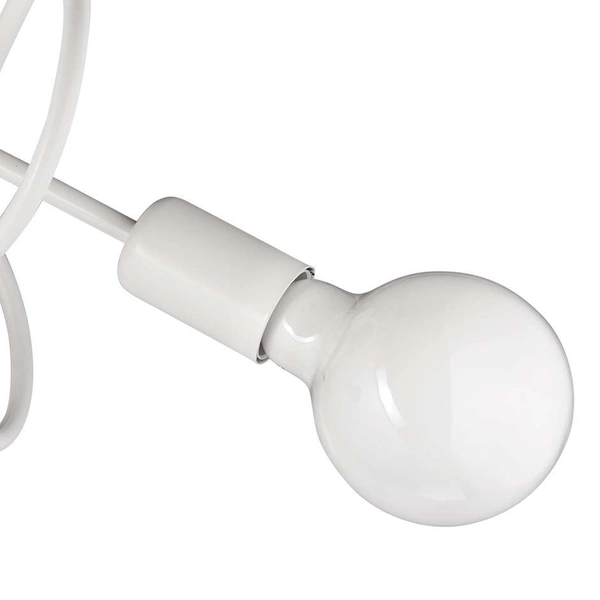 Sufitowa lampa supeł VEN W-LOOP/3 WH metalowa loft białe