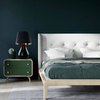 Klasycza lampka nocna LACRIMA 5454 TK Lighting tkaninowa czarna złota