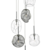 Szklana lampa wisząca QUINN QUI6410 przydymiony przezroczysty chrom